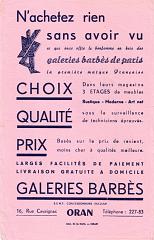 BUVARD GALERIES BARBES